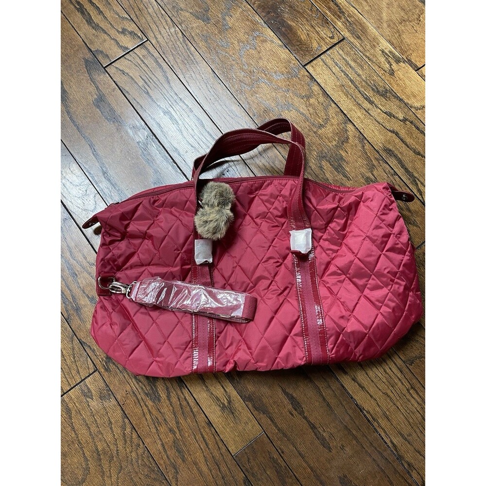 Vintage Bath & Body Works Red Quilted Duffle Bag (New)